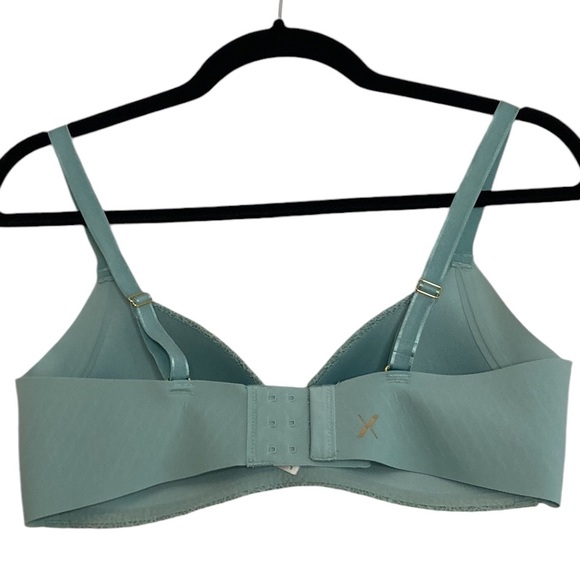 Knix Wingwoman Bra Size 2 36A Seafoam Blue Green Lace Wireless Comfy Pretty - Picture 2 of 10